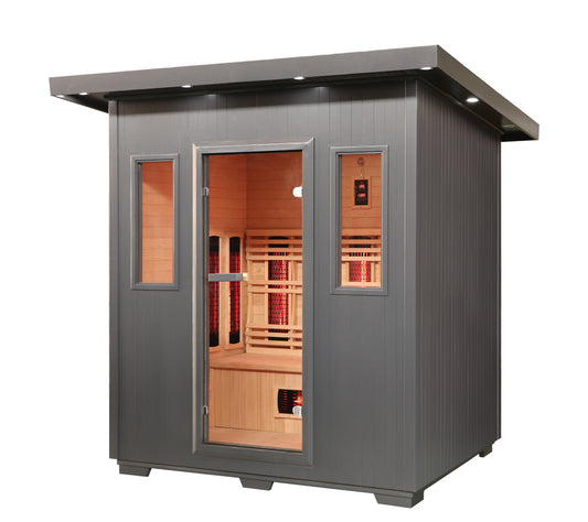 SunRay 400D6 Pacific 4-Person Modern Outdoor Sauna