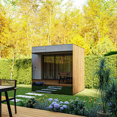 ThermaSol Spectra Sauna Cabin Fully Assembled Outdoor Sauna, Tinted Glass-Front, Up to 4 Persons