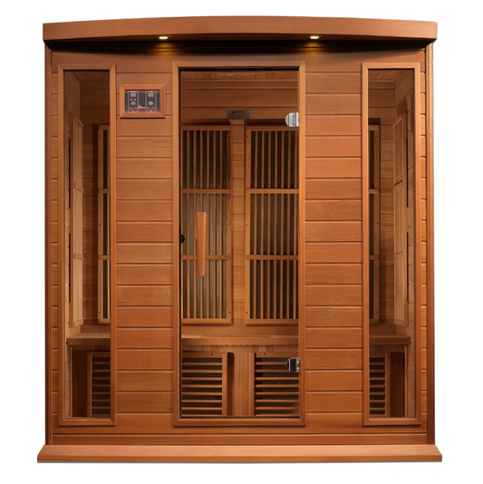 Dynamic Infrared Saunas 4 - Person Indoor Bluetooth Compatible FAR Infrared Sauna in Cedar