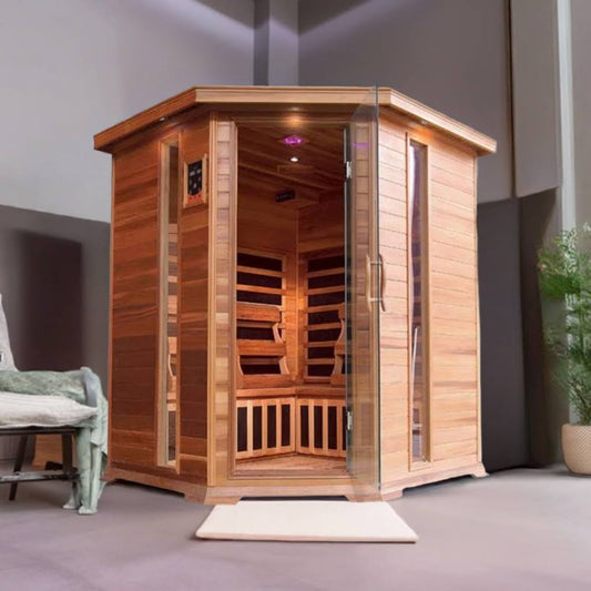 SunRay 400KC Bristol Bay 4-Person Indoor Corner Sauna