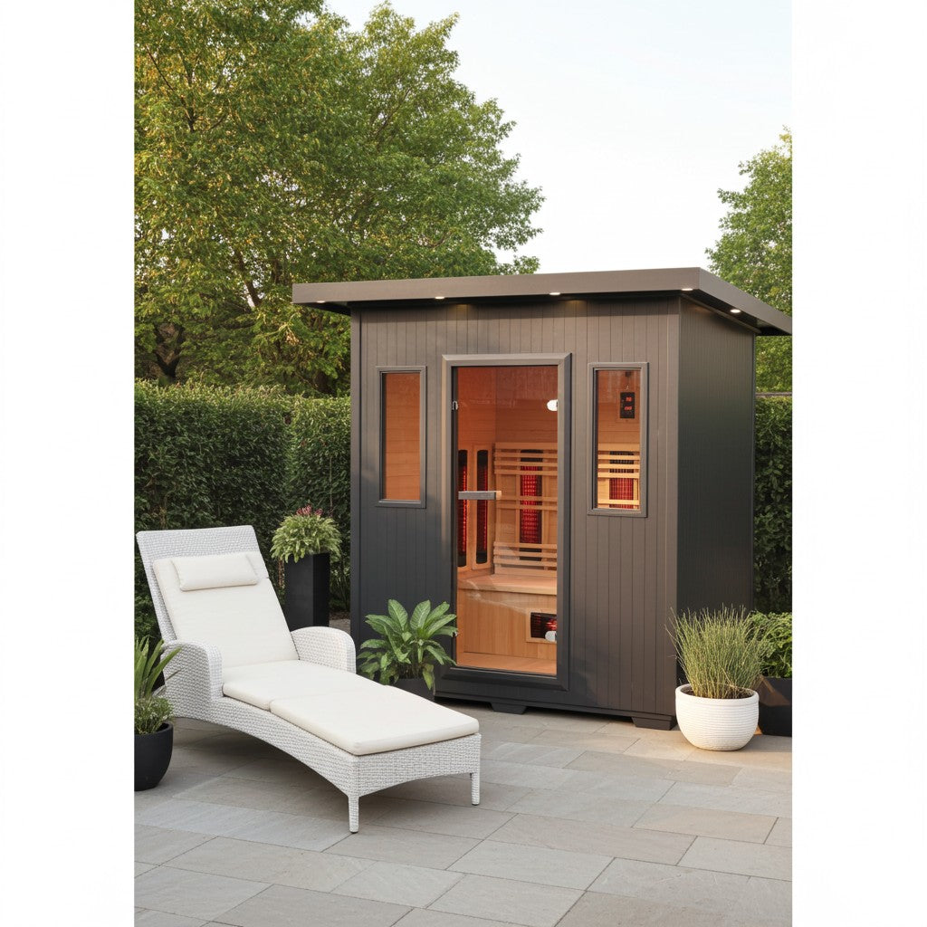 SunRay 400D6 Pacific 4-Person Modern Outdoor Sauna