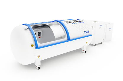 H920 — Hard-Lying Steel Oxygen Hyperbaric Chamber (Ø35.4" × 88.6") • Adjustable 1.3–2.0 ATA • 3-in-1 20 L/min System