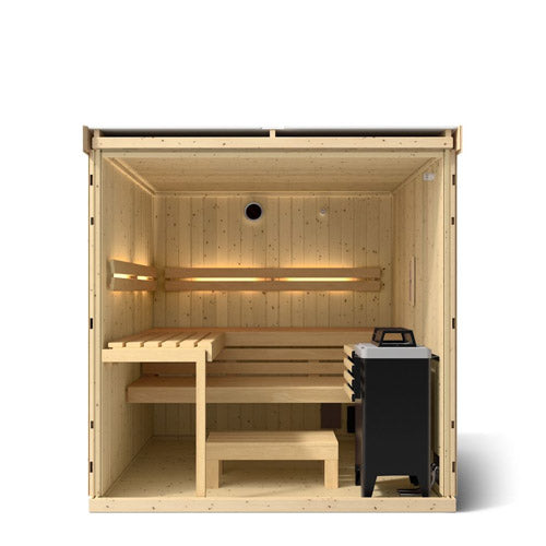 Kohler C1 Indoor Sauna Kit, Scandinavian Spruce, Up to 5 Persons