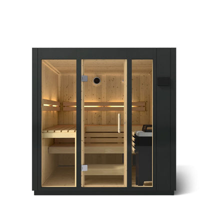 Kohler C1 Indoor Sauna Kit, Graphite Grey, Up to 5 Persons