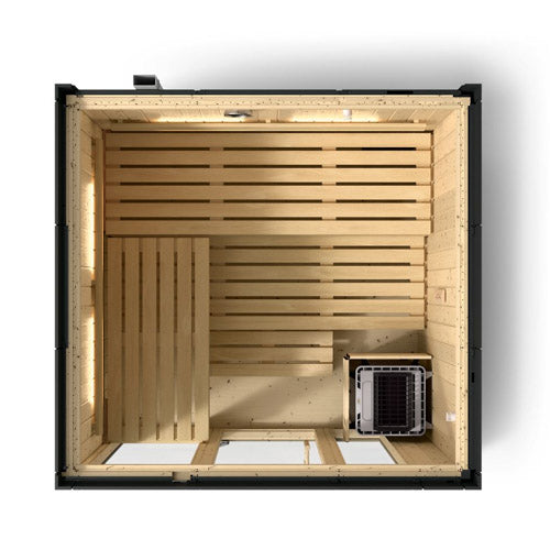 Kohler C1 Indoor Sauna Kit, Graphite Grey, Up to 5 Persons