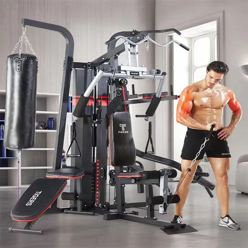 Multi-User Home Gym with Multiple Workout Stations