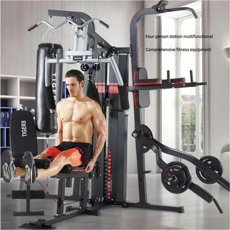 Multi-User Home Gym with Multiple Workout Stations