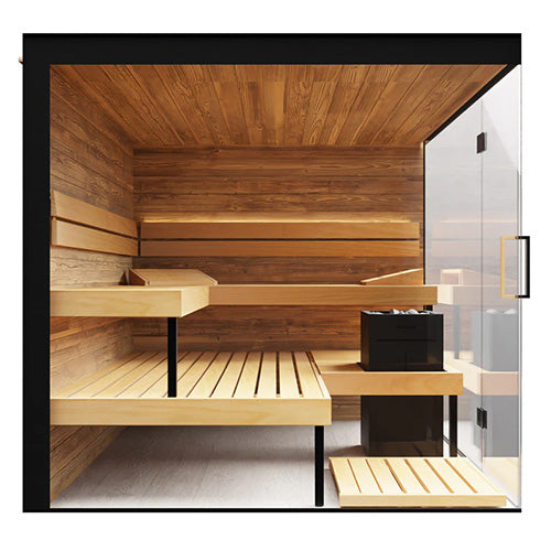 ThermaSol Lumaria Sauna Cabin Indoor Sauna Kit, Front/Side Glass, Up to 5 Persons