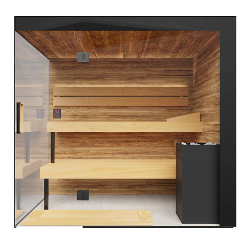 ThermaSol Lumaria Sauna Cabin Indoor Sauna Kit, Front/Side Glass, Up to 5 Persons