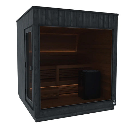 ThermaSol Nordic Misty Sauna Cabin Fully Assembled Outdoor Sauna, Modular, 2 to 5 Person