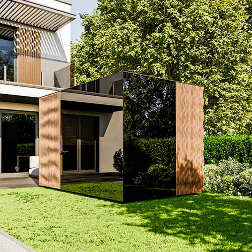 ThermaSol Ombra Sauna Cabin Fully Assembled Outdoor Sauna, Stopsol Bronze Glass, Up to 5 Persons