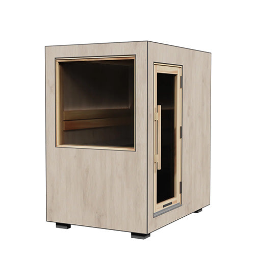 ThermaSol Solaris Sauna Cabin Fully Assembled Outdoor Sauna, Solar-Powered, 2 to 5 Person