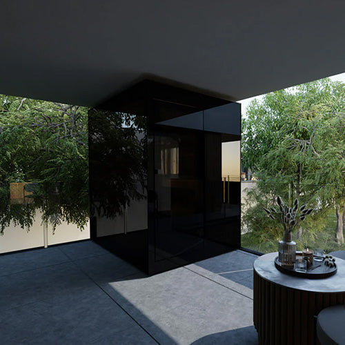 ThermaSol Vera Sauna Cabin Fully Assembled Outdoor Sauna, Tinted Parsol Glass, Up to 3 Persons