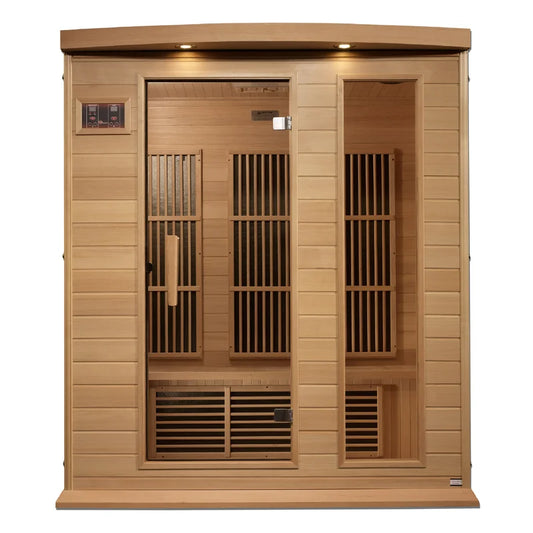 Dynamic Infrared Saunas 3 - Person Indoor Bluetooth Compatible FAR Infrared Sauna in Hemlock